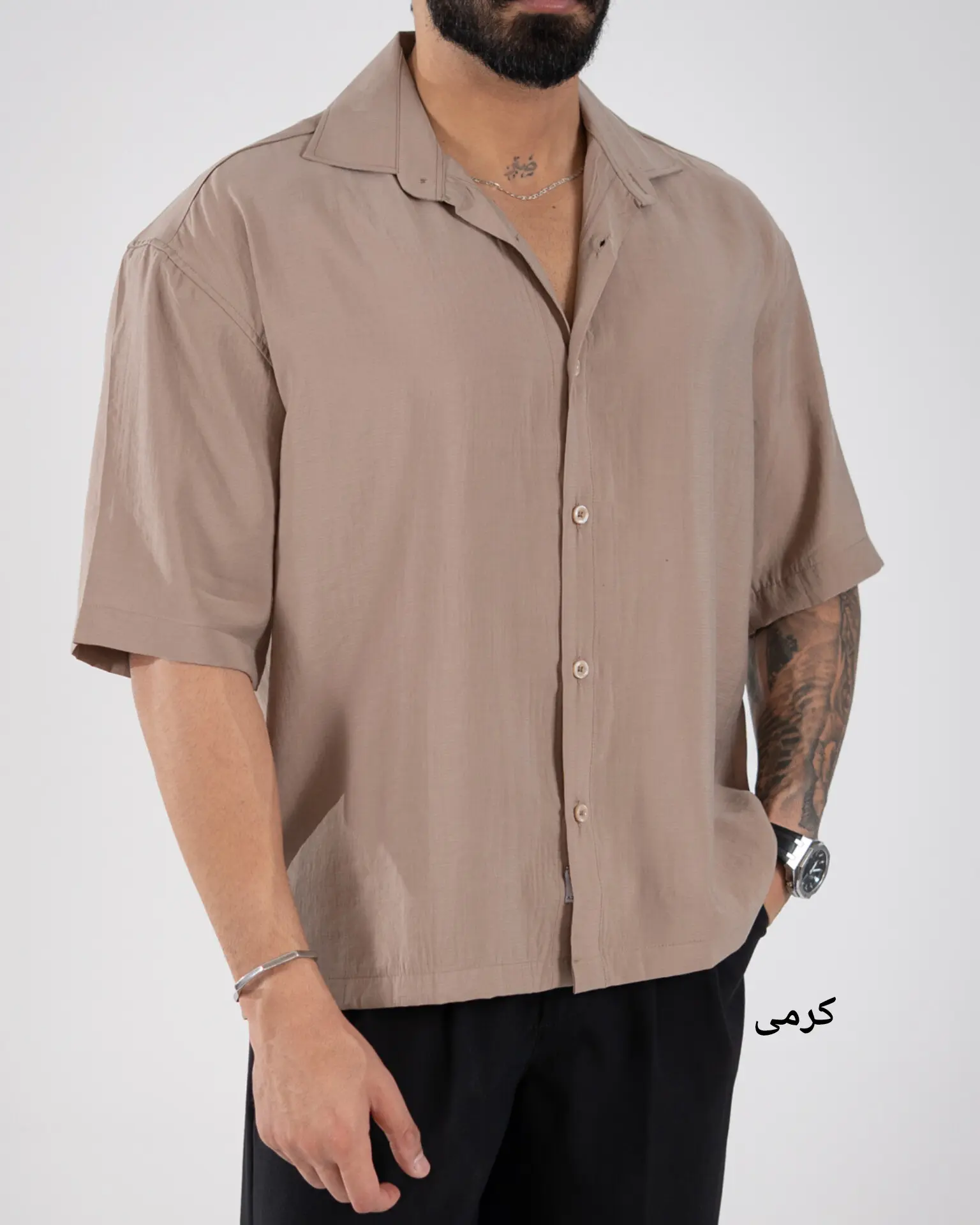 پیراهن مودال راه راه-کد5266